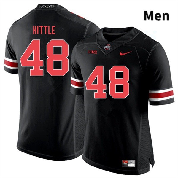 Ohio State Buckeyes Logan Hittle Men's #48 Blackout Authentic Stitched College Football Jersey